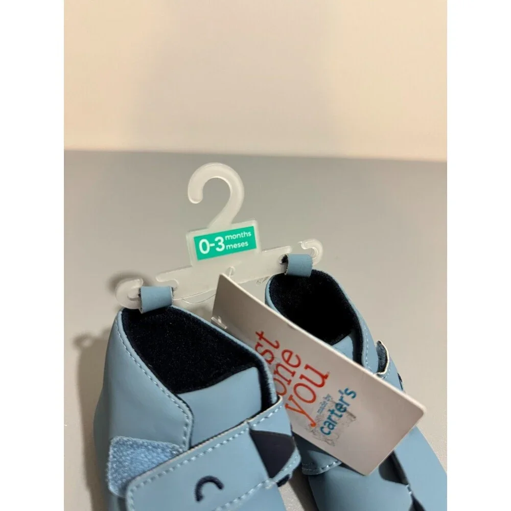Carter's Toddlers Boy's Shoes Dinosaur Blue Size 0/3 Months